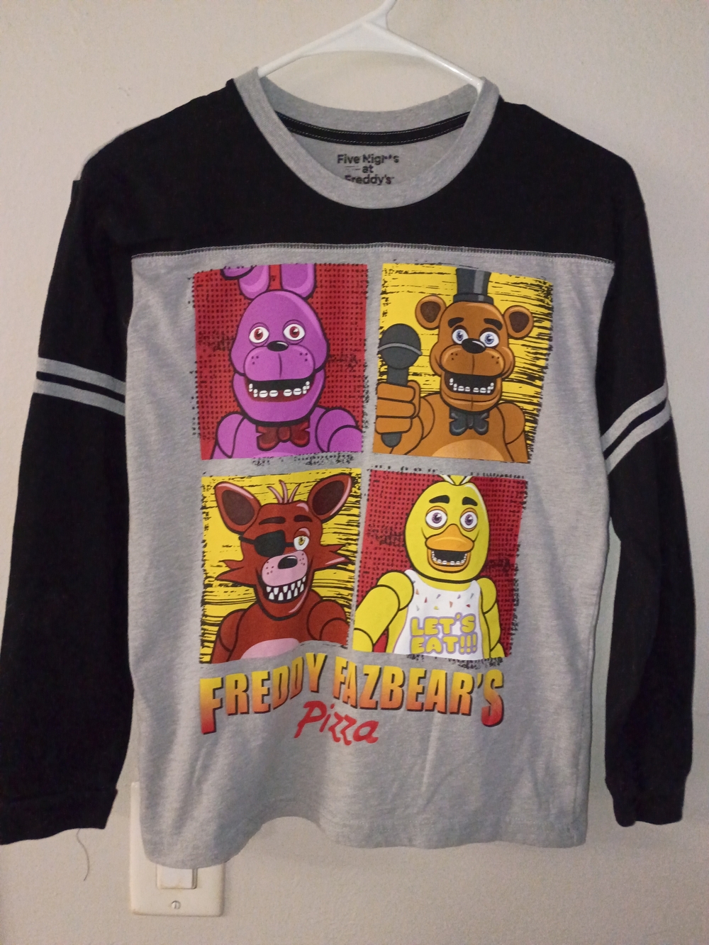 Freddy Kids Grey & Black Long-Sleeve Graphic Tee